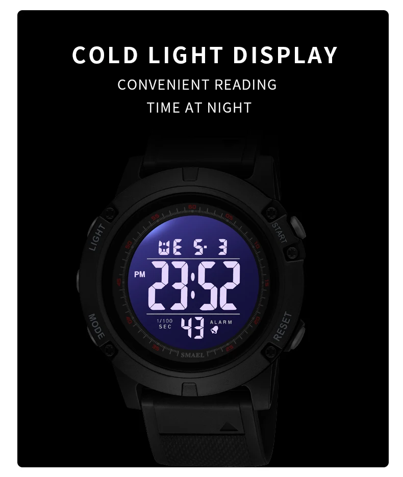 Tactical Watch Men Digital Sport Watches Yellow Silicone Strap Waterproof Multi Function Military Mens Wristwatch Male Clocks