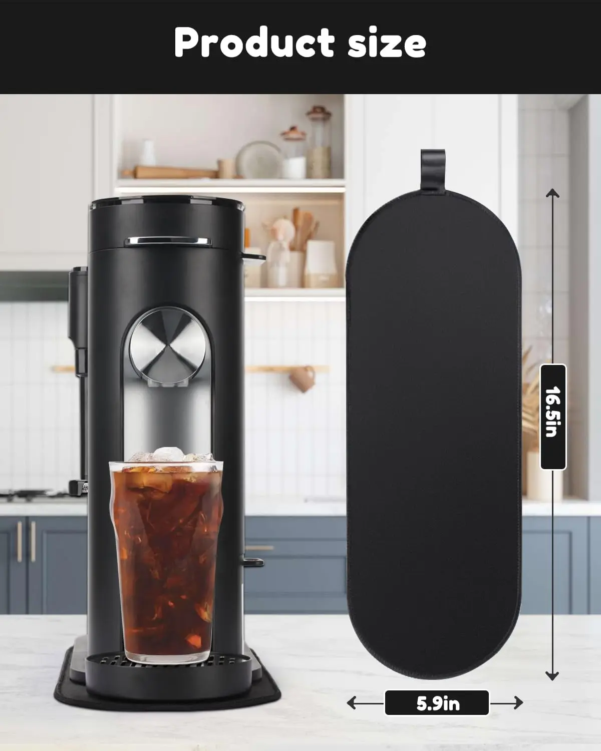 Sliding Pad Smooth Glide with Anti-Slip Base Accessories Includes Hanging Strap For Ninja Coffee Machine PB051/PB041