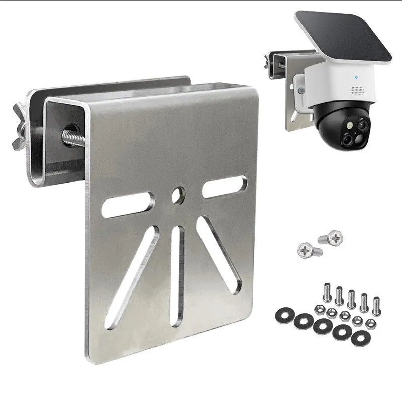 Support de montage de gouttière en métal pour Eufy SoloCam S340E30, sécurisez votre caméra solaire 9x8.5x3.5cm, Support de montage de gouttière, caméra de surveillance