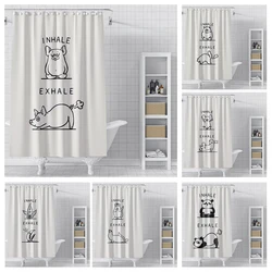 Home shower curtains for bathroom waterproof fabric Modern Nordic style bathroom curtain 180x200 240x180 cute dog funny kawaii