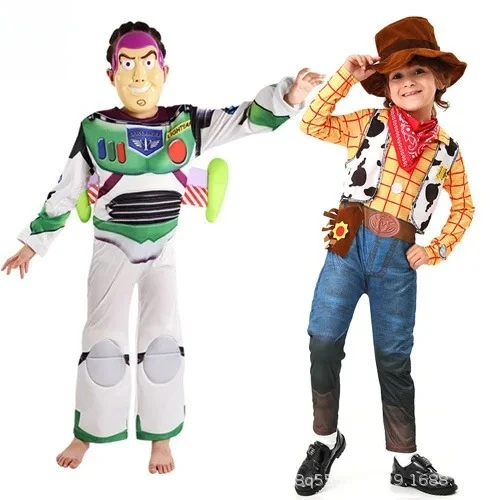 

Cosplay Costume Set - Buzz Lightyear & Woody Outfits (Full Suit + Accessories), Ideal for Themed Parties & Cosplay Events