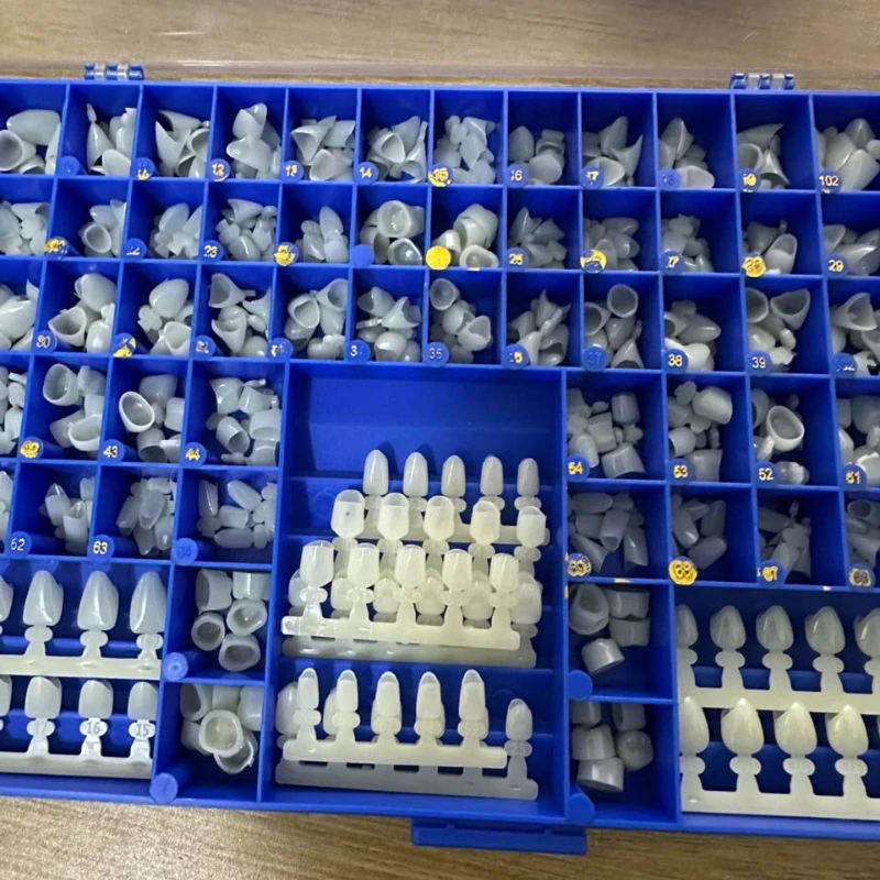 66 Sizes/set Dental Temporary Crown Mold Guides Premolar Molars Anterior Cuspid Dental Material Porcelain Teeth Dentistry Veneer