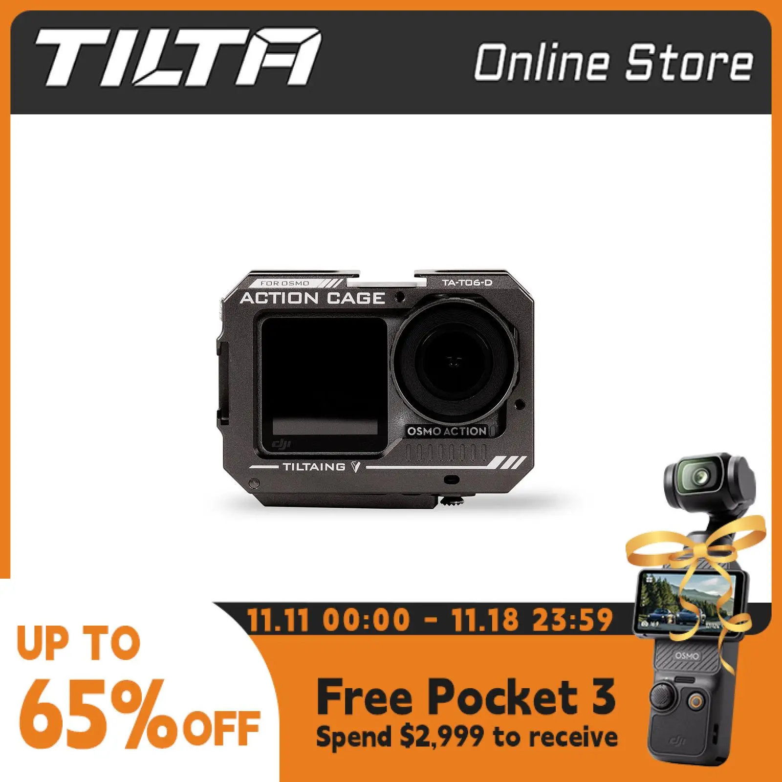 Tilta TA-T06-D Full Camera Cage Camera Protective Case for DJI Osmo Action