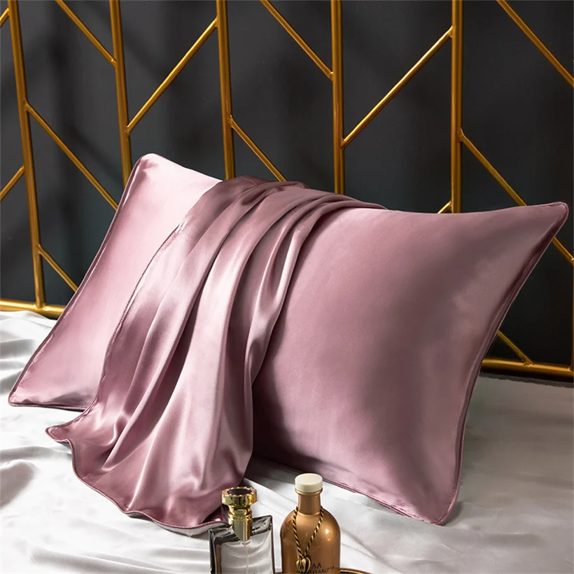 

2pcs 100% Natural Mulberry Silk Pillow Case Real Silk Protect Hair Skin Pillowcase Any Size Customized Bedding Pillow Case Cover
