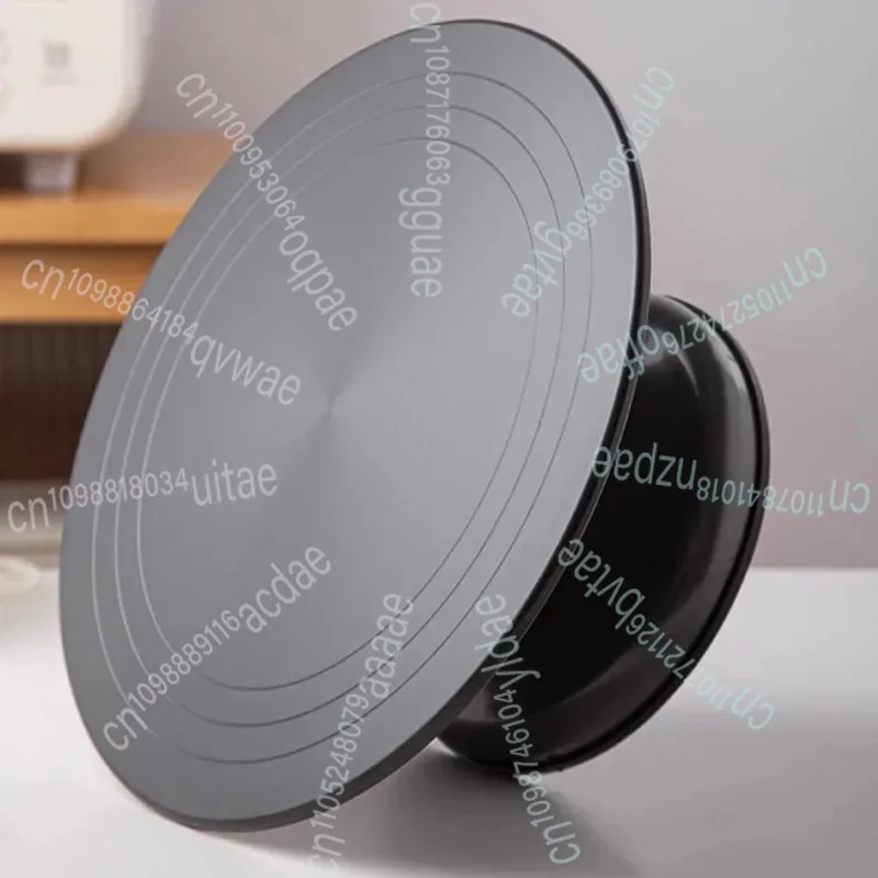 حامل تثليج دوار شديد التحمل مع قاعدة قفل لصقيع وتزيين وخبز - قرص دوار للكيك التجاري