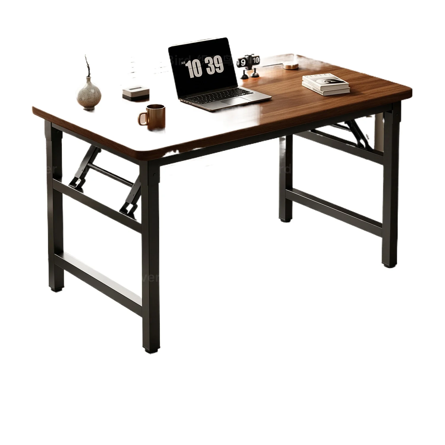 Foldable Rectangular Household Computer Table Student Long Desk Small Apartment Dining Table
