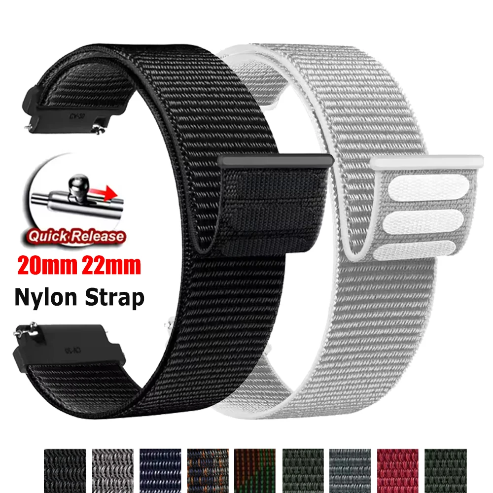 Nylon Loop Watch Band For SUUNTO OCEAN/9 5 PEAK Pro/Run Bracelet For SUUNTO 3 Fitness/VERTICAL 2/RACE 2 S Woven 20mm 22mm Straps