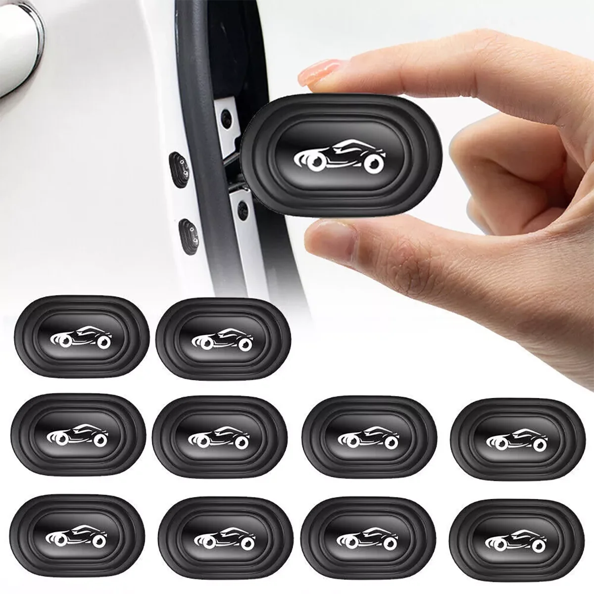 

50Pcs Self-Adhesive Universal Car Door Anti-Collision Gasket Shock Absorber Black Protection Pads for Vehicle Doors Accessories