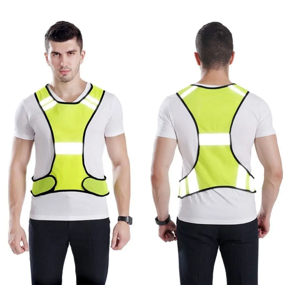 Polyester Night Riding Vests Elastic Webbing Walking Running Reflective Vest Highlight Adjustable Reflective Safety Vest
