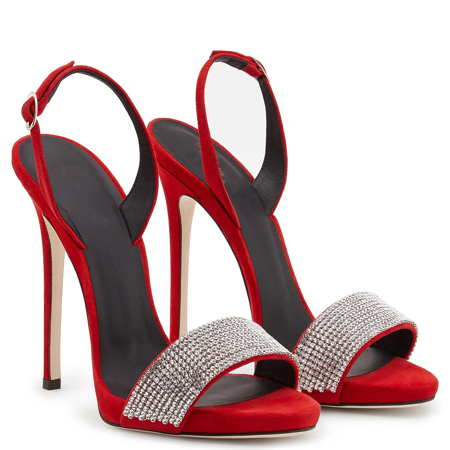 【Measure Your Feet Length Before Order】Crystal Women Sandals Lady Wedding High Heels Stiletto Slingback Dress Shoes 106-CHC-26