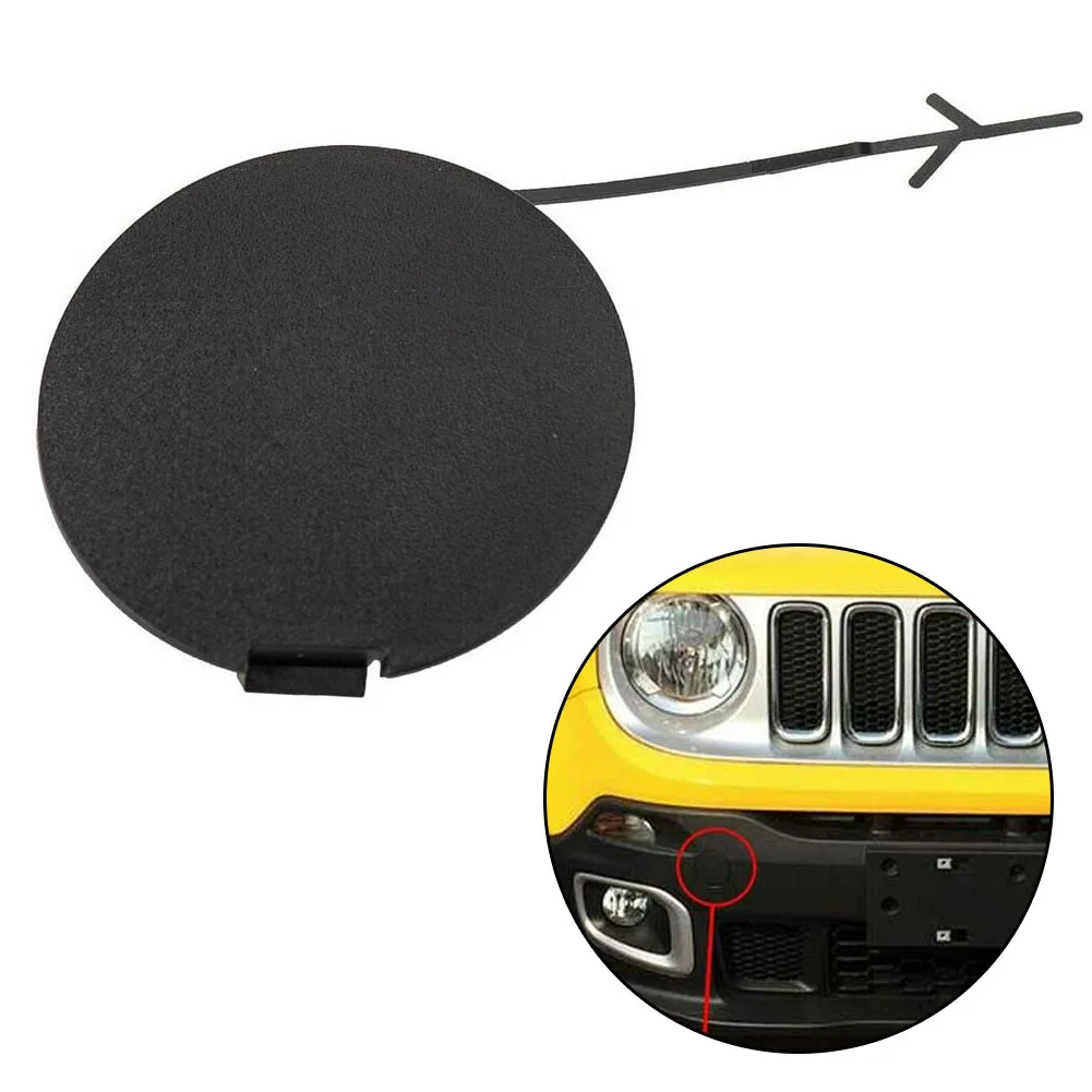 Sale Black Front Bumper Tow Hook Eye Cap Cover Fit For Jeep Renegade 2015-2019 5XB38LXHAA Car Accessories