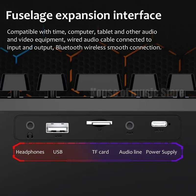 Imagem -02 - Máquinas Transparentes Computador Som Estéreo Surround sem Fio Luz Azul do Dente Soundbar Portátil Rgb Gaming Alto-falantes