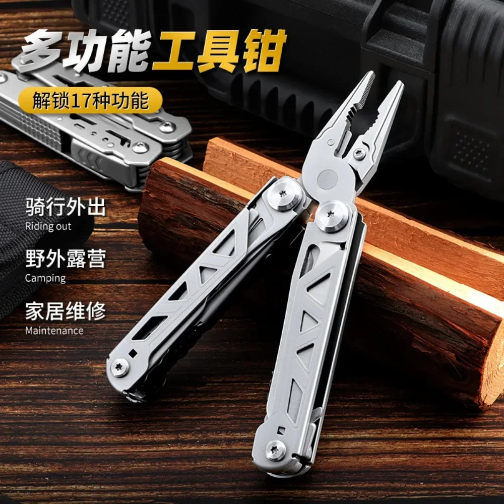 

Multifunction Pliers Outdoor Portable Multitool Folding Knife Pliers Stainless Steel EDC Camping Tactical Professional Tool Gift