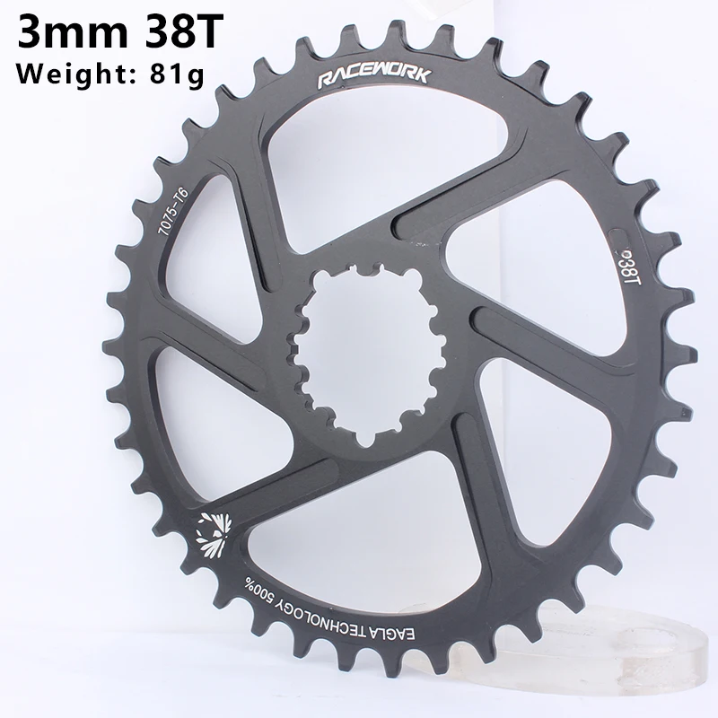 RACEWORK MTB 3/6mm Offset Kettenblatt Narrow Wide Mountainbike Kettenrad 32T 34T 36T 38T Krone für SRAM GXP NX 3-Loch Kurbelgarnitur – Detail 16