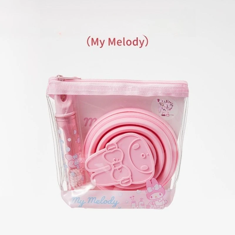 

Cute Sanrio Kuromi Travel Toothbrush Set Foldable Super Soft Compact Portable HelloKitty Cinnamoroll Cartoon Anime Kawaii Gifts