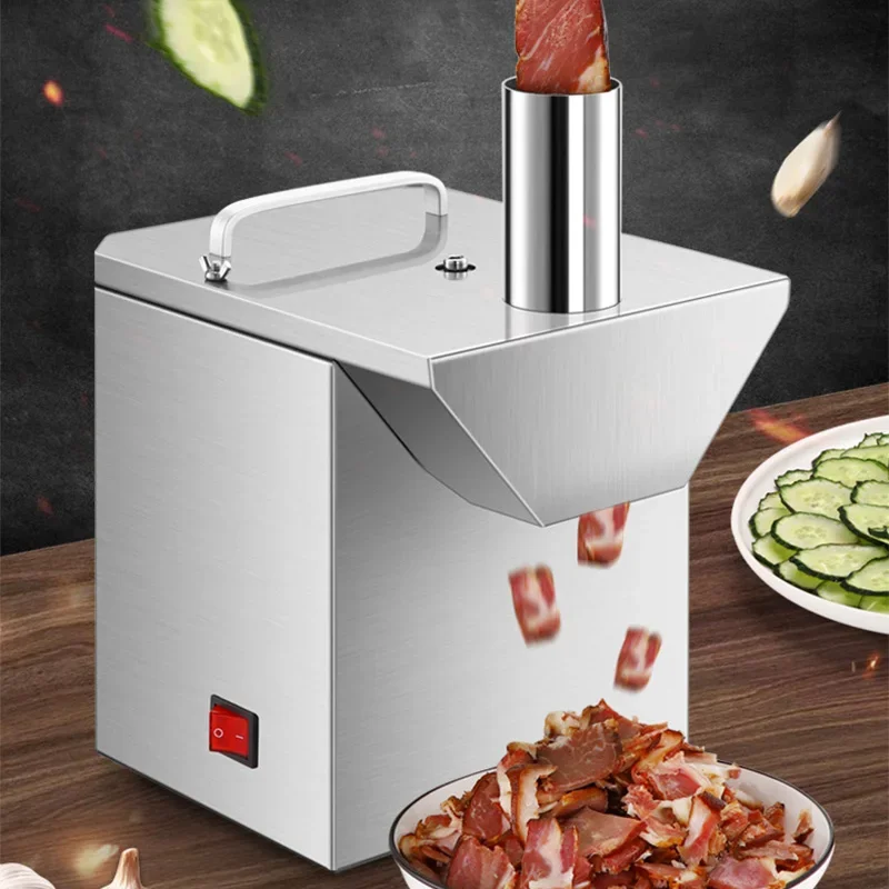 ماكينة تقطيع السجق الكهربائية الأوتوماتيكية ماكينة تقطيع الخضراوات التجارية ماكينة تقطيع السجق لحم الخنزير