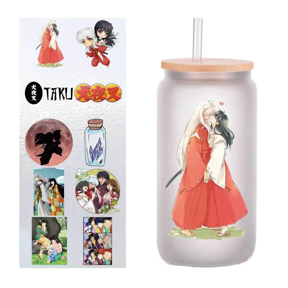 

Inuyasha Higurashi Kagome Platycodon УФ-переводная наклейка Inuyasha Higurashi Kagome Platycodon Кристаллическая этикетка наклейка на чашку ручки по индивидуальному заказу.