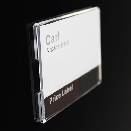 Selbst Klebstoff Transparent Tasche Kunststoff Zeichen Display Halter Karte Label Racks Tag Preis Rahmen