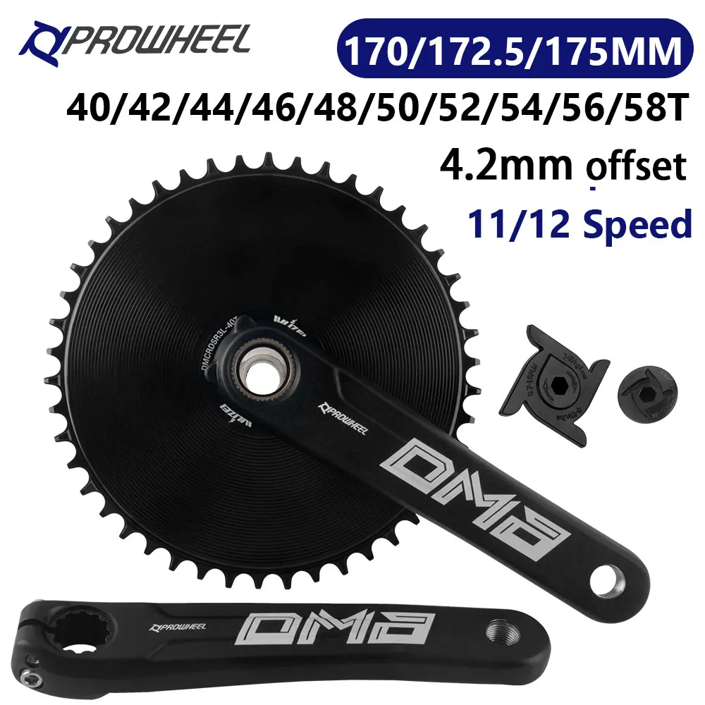 

Prowheel Road Bike Crankset 170 172.5 175mm 3 Bolts Chainring Narrow Wide Gravel Bicycle Sprocket 40 56 58T Direct Mount Crank