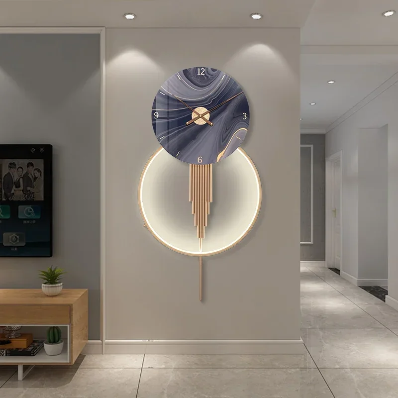 S7486 ss zqWall Clock Living Room Home Clock Creative Personalized Fashion Decorative Pocket Watch with Light Wall Clock