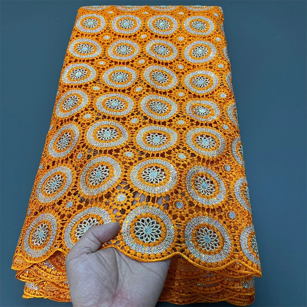 

Latest 2025 African Lace Fabric High Quality,Cotton Fabric Per Meter,Embroidery,Linen,Party Dresses,Tulle,Beaded,Blue,5 Yards