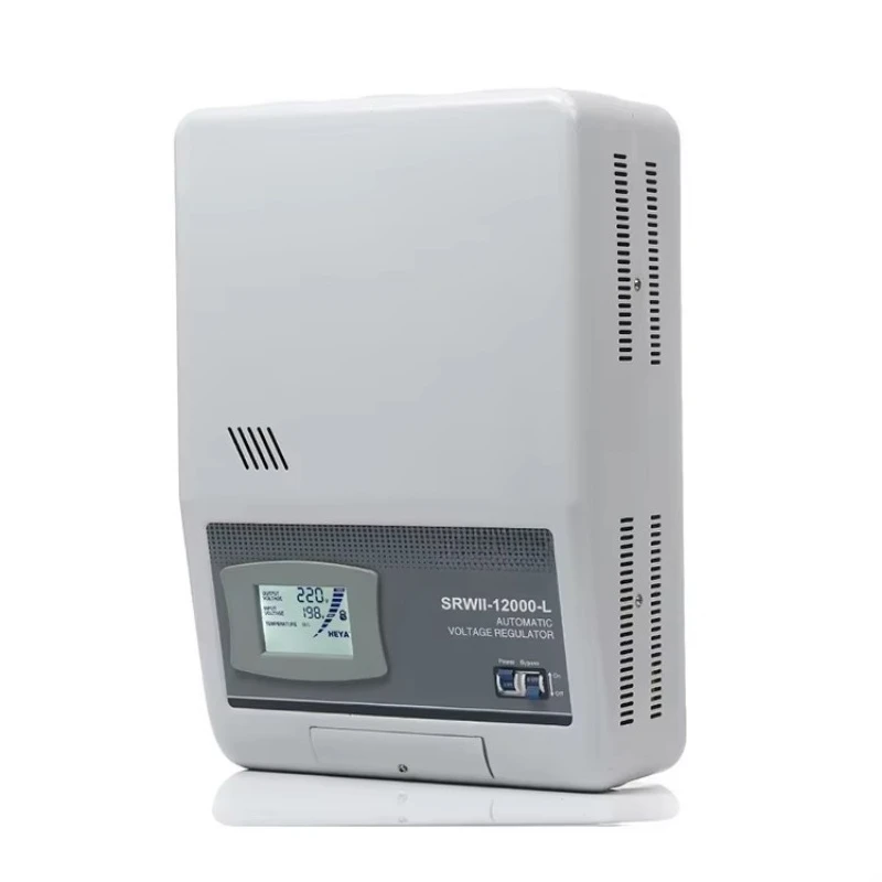 Wall Mounted AC Automatic Voltage Regulators Stabilizers Single Phase 220V 4K/6K/9K/12KVA LCD Display 50Hz for Home Use