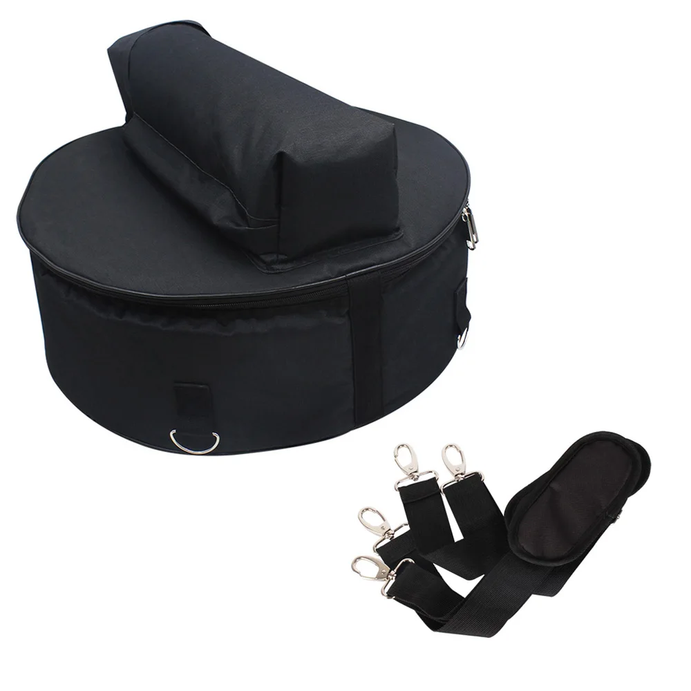 14 Inch Snare Drum Bag Backpack Case with Shoulder Strap Outside Pockets snare backpack black