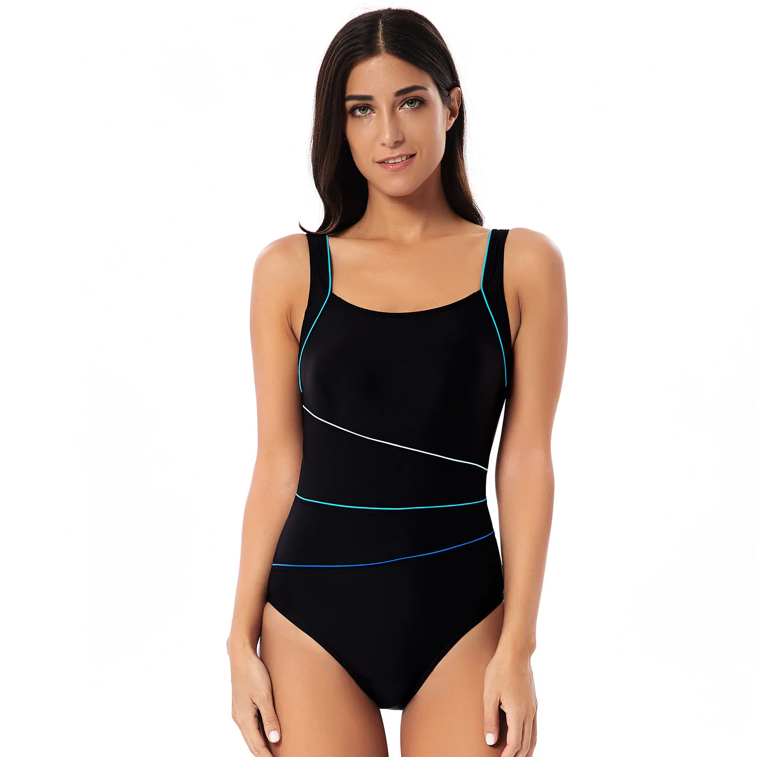 Competitive sports conservative one-piece swimsuit women slim one-piece swimsuit women body shaping