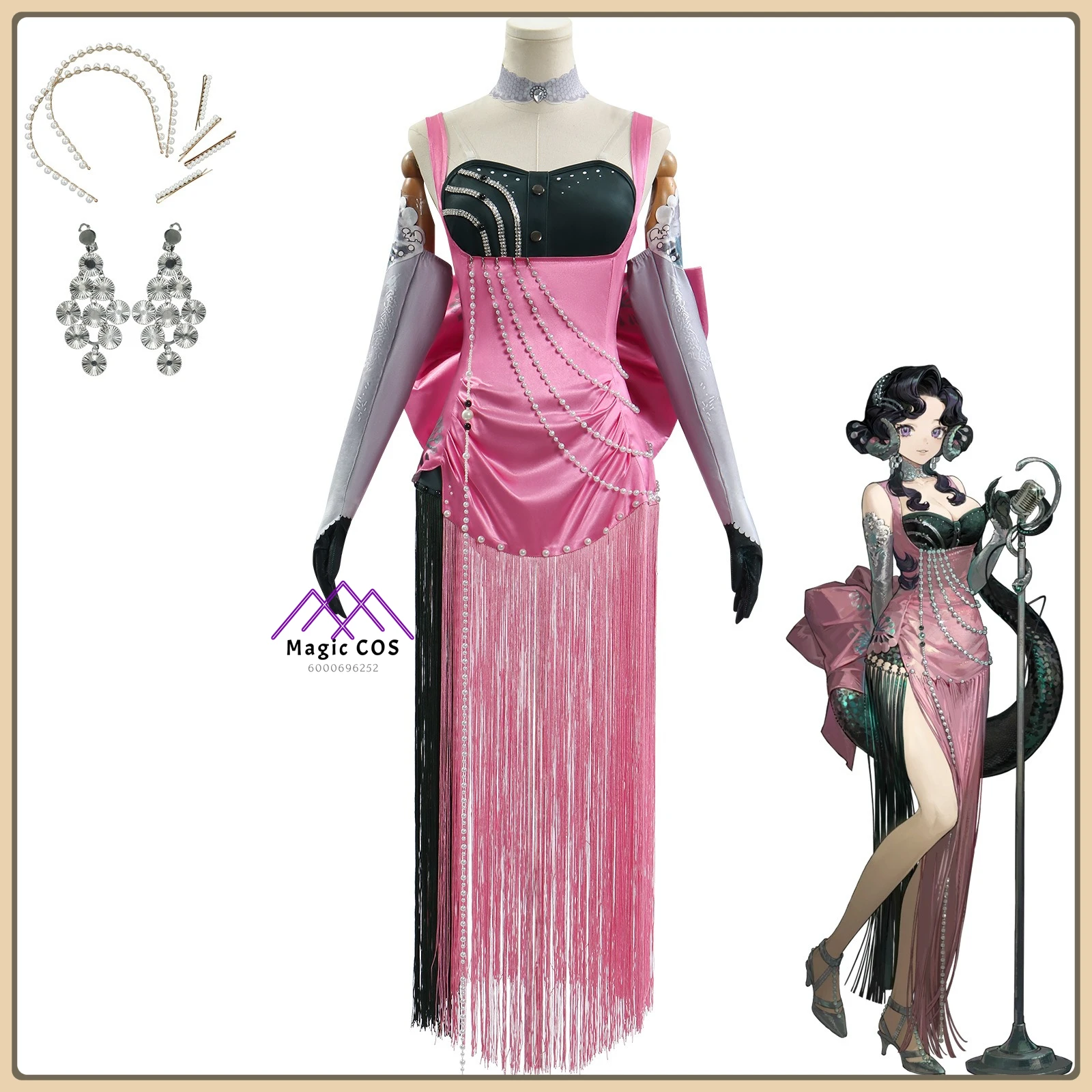 

Hot Game Reverse: 1999 cosplay costume anime Anjo Nala Hari role play clothes pink stage dress women comic con Halloween outfit