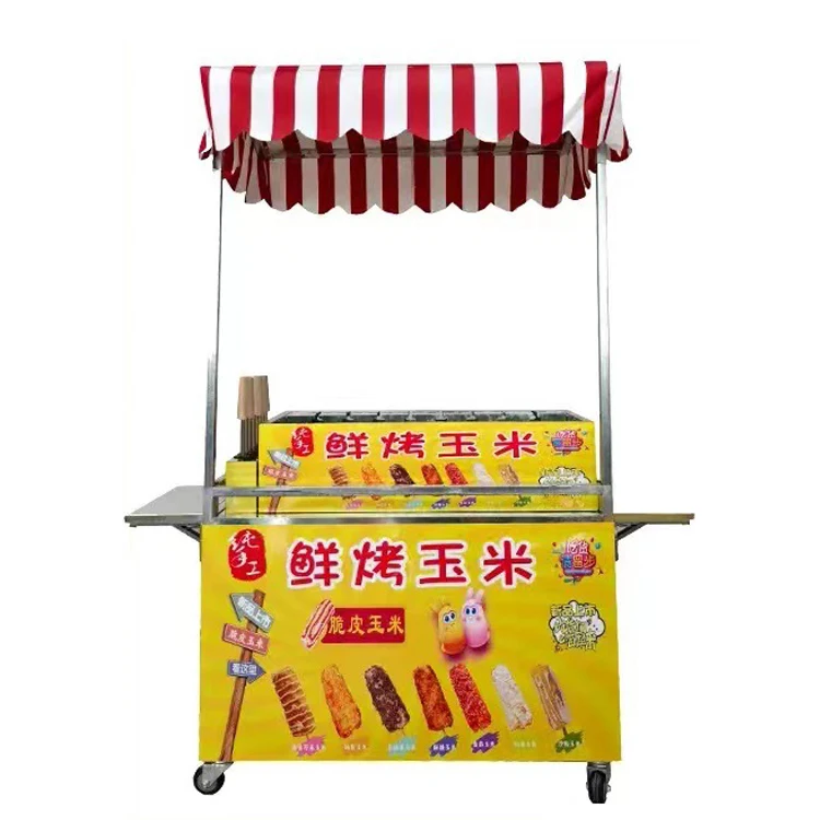 

Commercial Electric and Gas Powered Corn Roaster Machine with Portable Roasting Cart Baking Oven Equipment