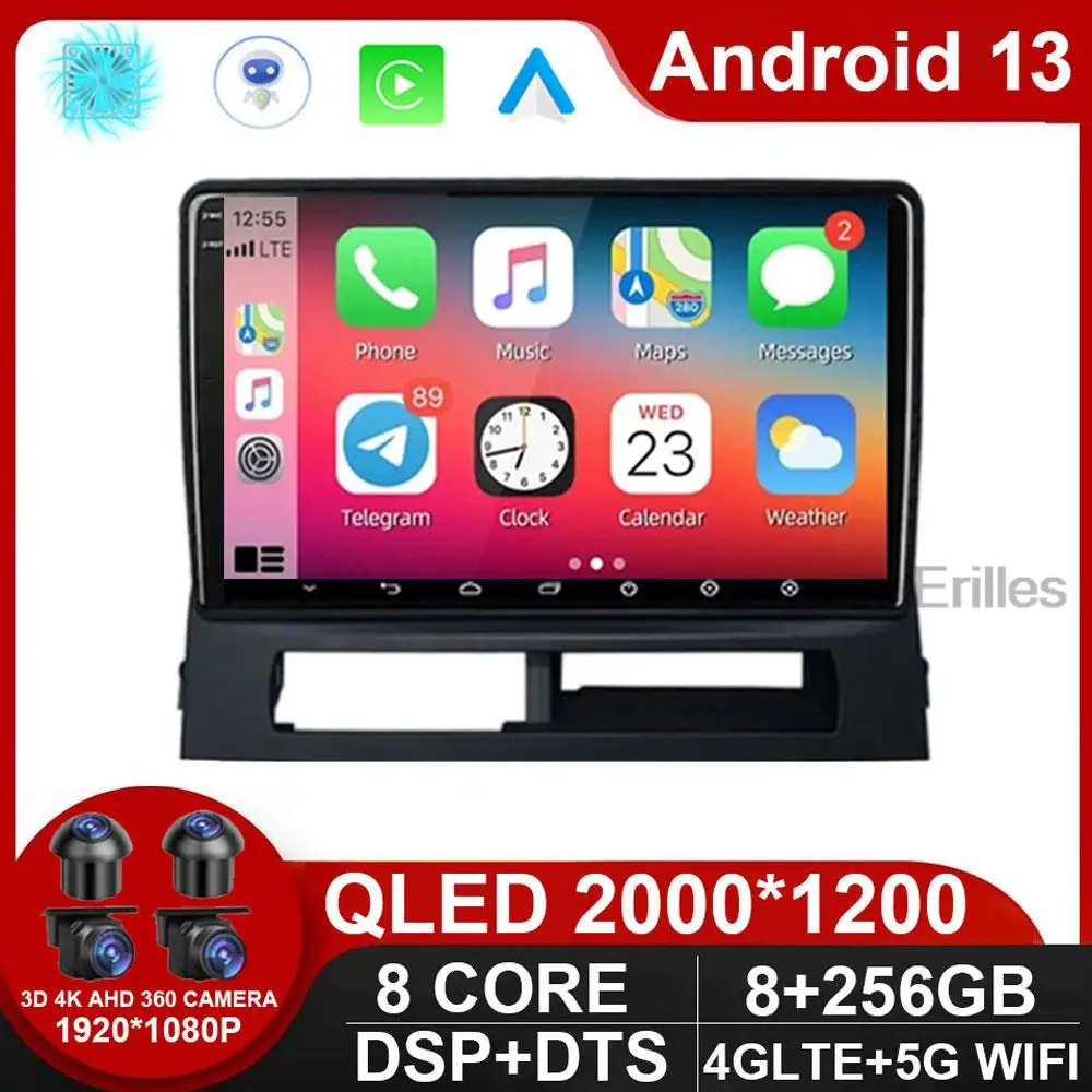 Android 13 For Toyota Prius XW20 II 2 2003 - 2011 Autoradio Carplay Car Stereo Radio Navigation Videp Player Multimedia BT DSP