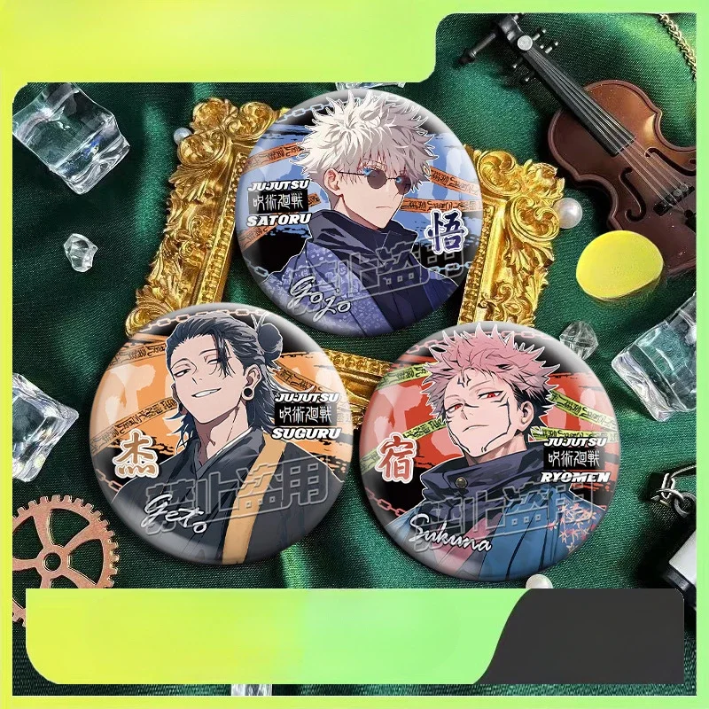 Hot Anime Animation Derivatives Reflective Double Flash Brooch Itadori Yuji Fushiguro Megumi Gojo Satoru Cadeau Maitresse Ecole