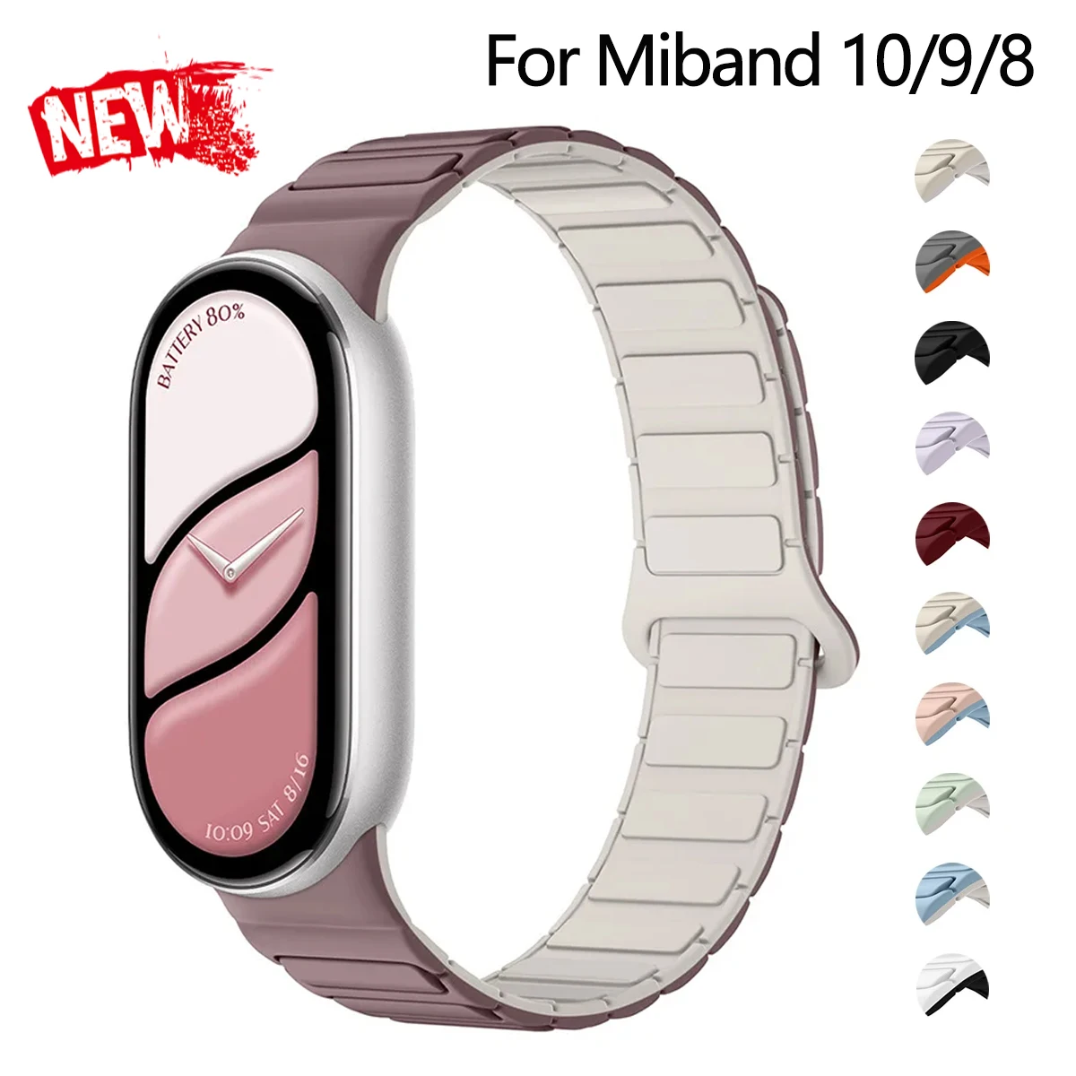 �y�Z�[�����zXiaomi Watch 10/9/8�p�V�^�V���R���X�|�[�c�o���h�AMiband 10 NFC�X�}�[�g�E�H�b�`�p�c�[�g�[���}�O�l�b�g�������u���X���b�g