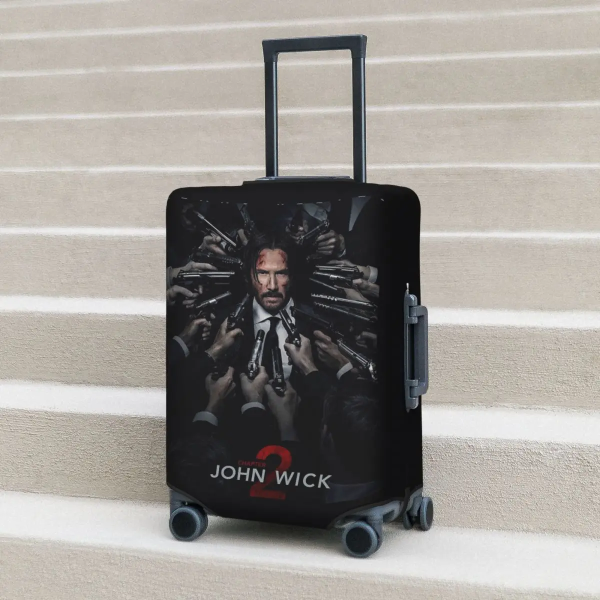 

John Wick 4 Movie Suitcase Cover Protection Elastic Travel Luggage Protector Covers for 18-32 Inch