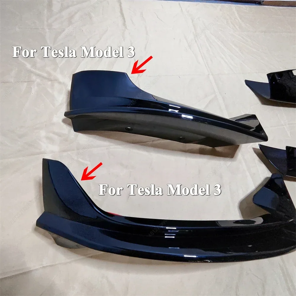 Para Tesla Model 3 2017-2023 Model Y 2020-2024 parachoques delantero de coche labio difusor de barbilla Kit de cuerpo alerón Deflector accesorios de sintonización