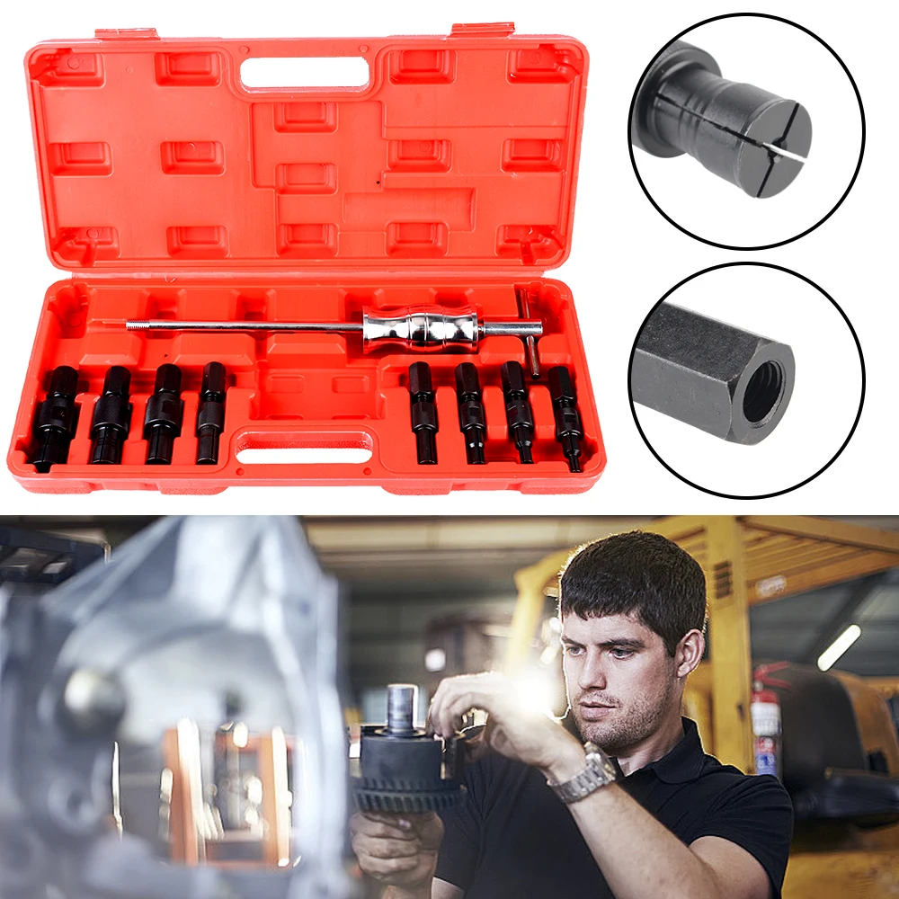 Car Repair Tools Bearing Removal Tools Blind Hole Bearing Extractor Disassembly Kit 9PCS/set Armature Bearing Pullers