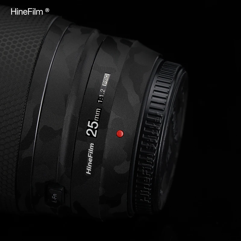 Hinefilm الجلد لأوليمبوس 25 F1.2 برو عدسة ملصق التفاف غطاء لأوليمبوس 25 F1.2Pro واقية ملصق مائي الجلد 25 1.2 ملصق