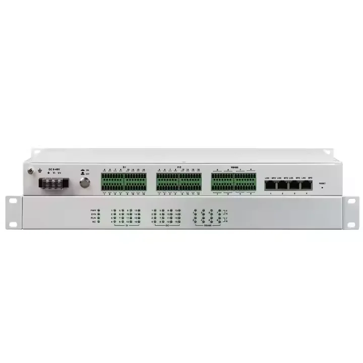 이더넷을 통한 건식 접촉 폐쇄 32채널 DI/DO + 8포트 이더넷을 통한 RS485 직렬 변환기 SNMP/웹 관리