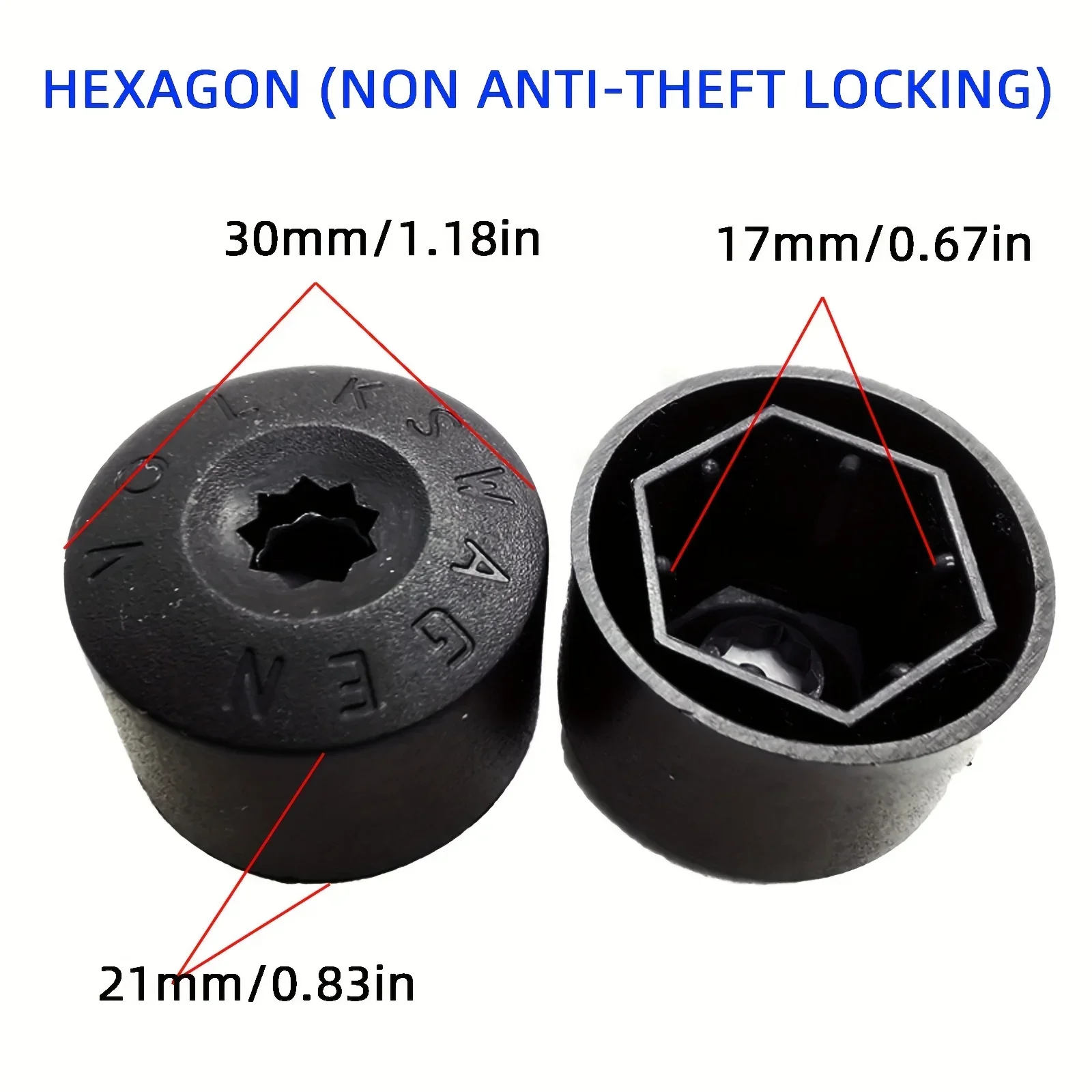 40PCS Car Tire Bolt Nut Cap,Plastic Hub Cap For VW Jetta Golf MK5 Passat B6 Wheel Lug Bolt Center Nut Cover Dust Proof Protector
