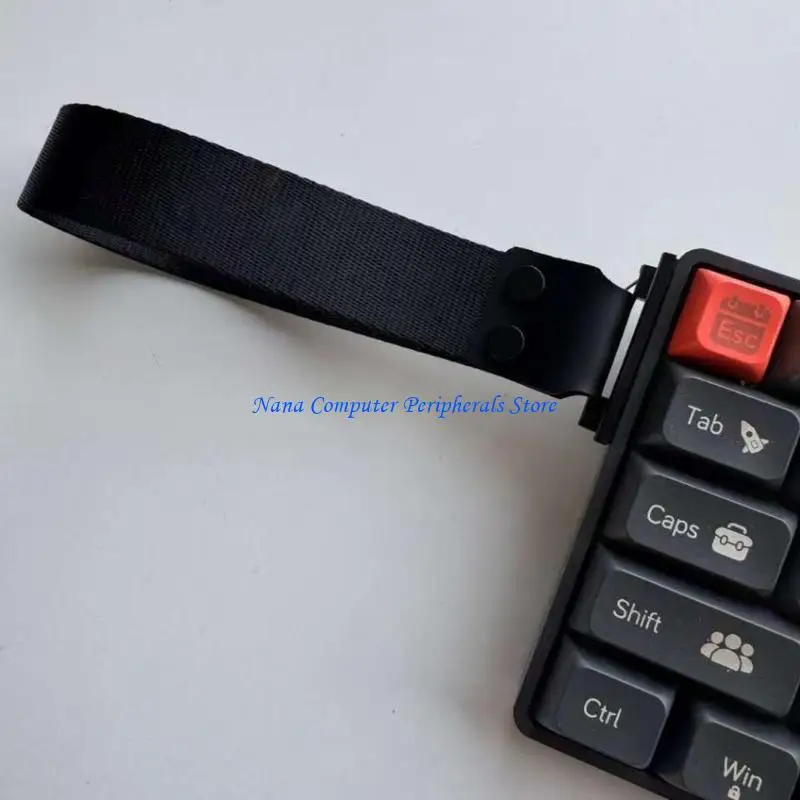 F68C Take Control Nylons Straps for Gaming Mechanical Keyboards Simple Pastable Decorative Straps PU Screws Tape