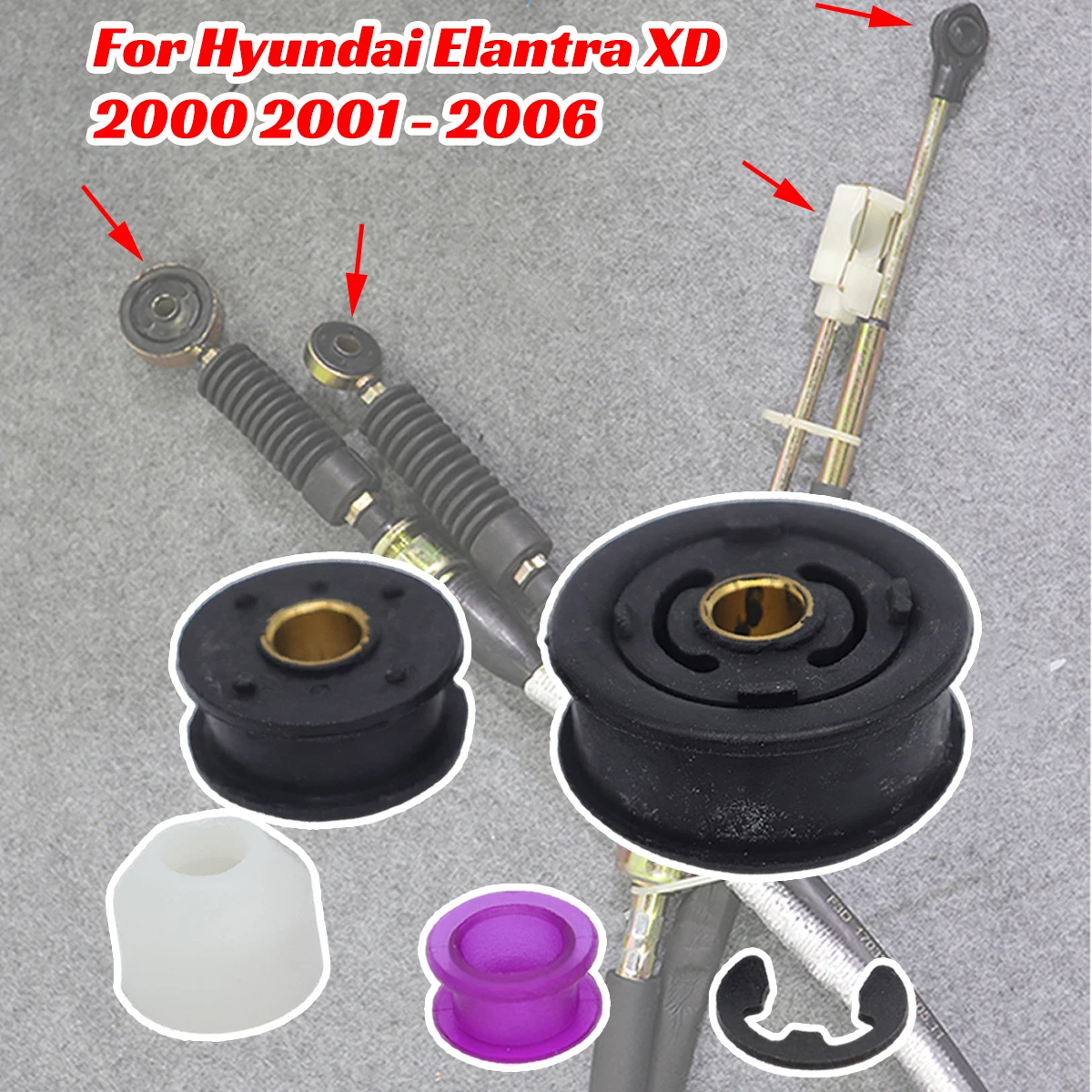 

Manual Gearbox Shift Cable Linkage Bushing Shifter Lever Selector Rod Connect Bushing For Hyundai Elantra XD 2000 2001 2002-2006