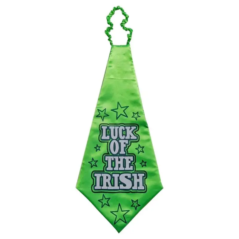 St. Patrick's Day Necktie Luck Of The Irish Patricks Day Green Tie Polyester Decorative Ties St Patrick Day Accessories