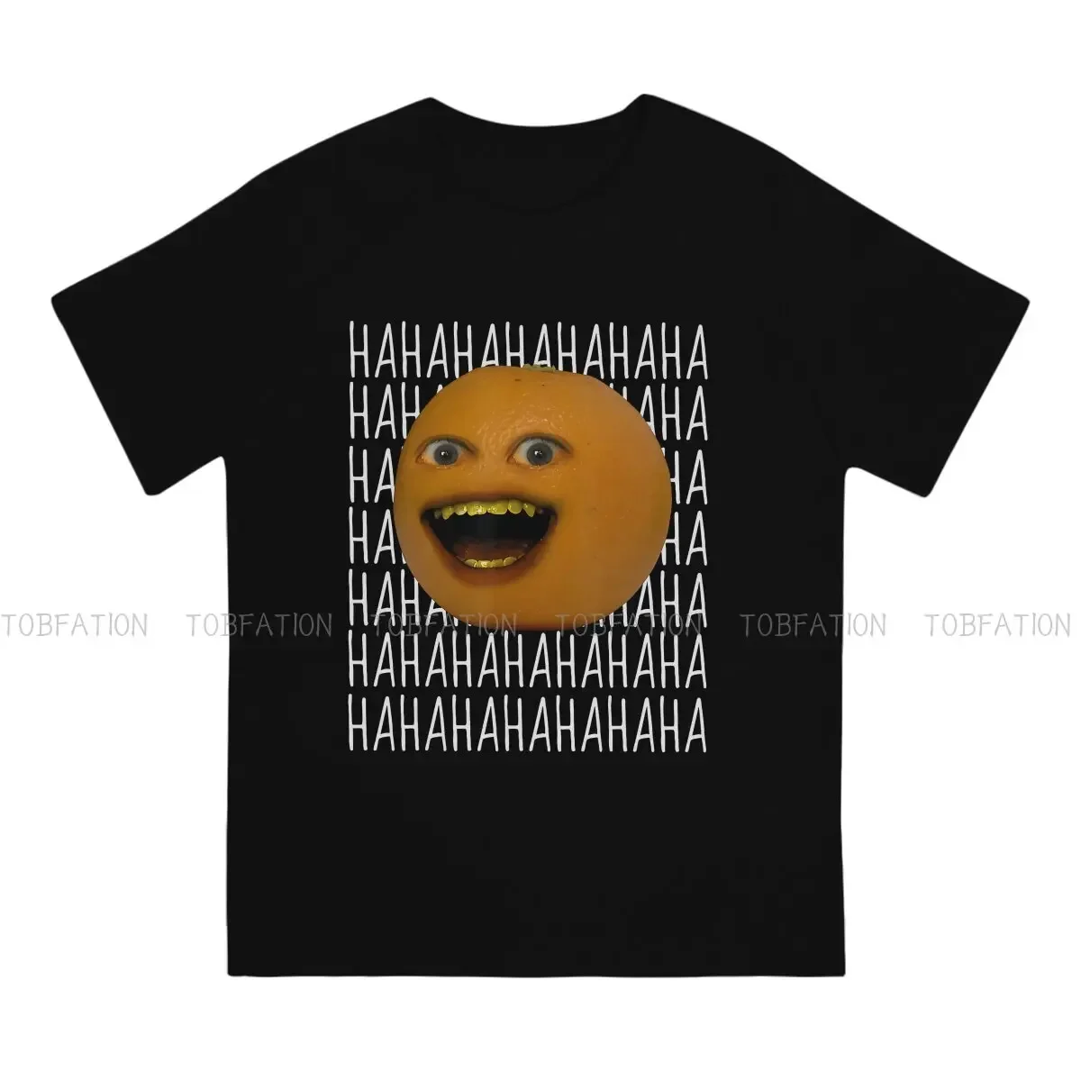 T-shirt de tecido de fruta de gola redonda masculina, Roupa de homem, Laranja, Hua Ha, Clássico, Individualidade, Grande Venda