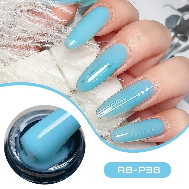 New Varnish Rubber Base Coat UV Jelly Nail Gel Polish LED Soak Off Nail Polish Ongle Gel Nail Art 48 Colors Semi Permanent 8ml