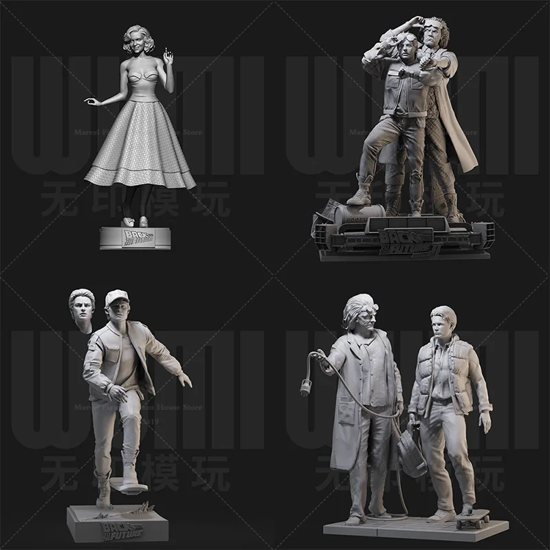 

Масштабная модель 1/24 1/18, DIY, для самостоятельной сборки, 3D-фигурка из смолы, неокрашенная, белая, «Путешествие сквозь пространство-время» ‌ Лоррен Марти Браун