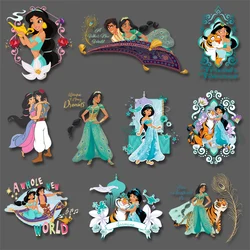 Jasmine Princess Iron-on Transfers Patches for Kids Clothing Jacket Heat transfer stickers for t shirt