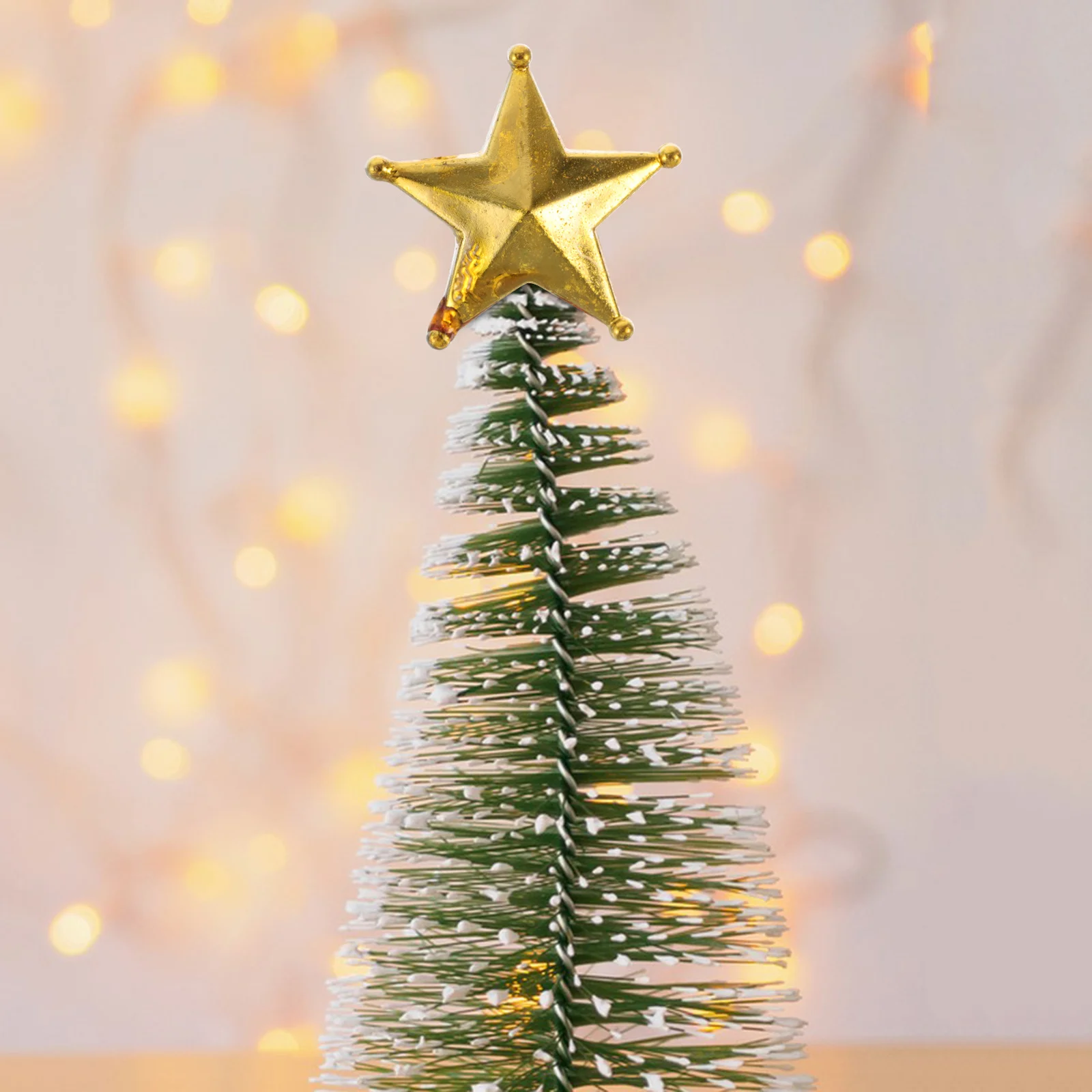 

50pcs Christmas Tree Topper Golden Star Shape Mini Treetop Decor For Holiday Party Home Festival Ornaments Star Tree Topper