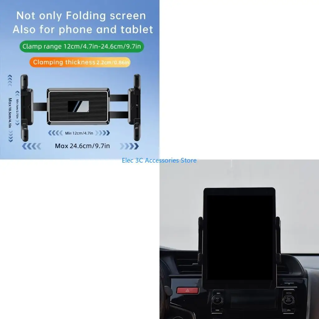 

Y51A Car Tablet Support Holder Foldable Support 360 Degree Rotating for Phones Tablet