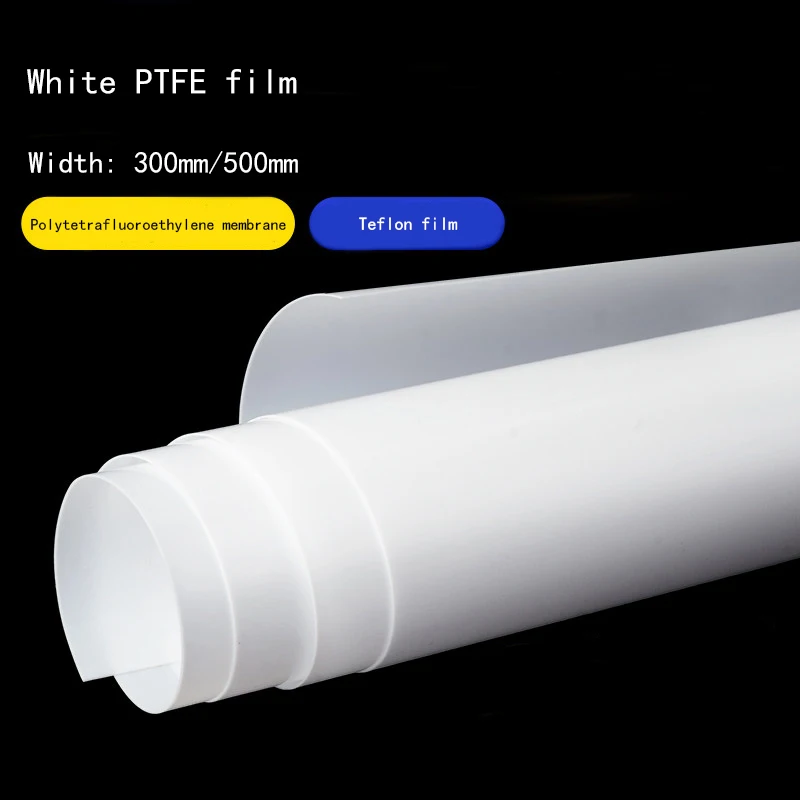 1 Meter Thickness  0.03mm-2mm White Polytetrafluoroethylene Thin Dragon Film, Polytetrafluoroethylene Foil Sheet