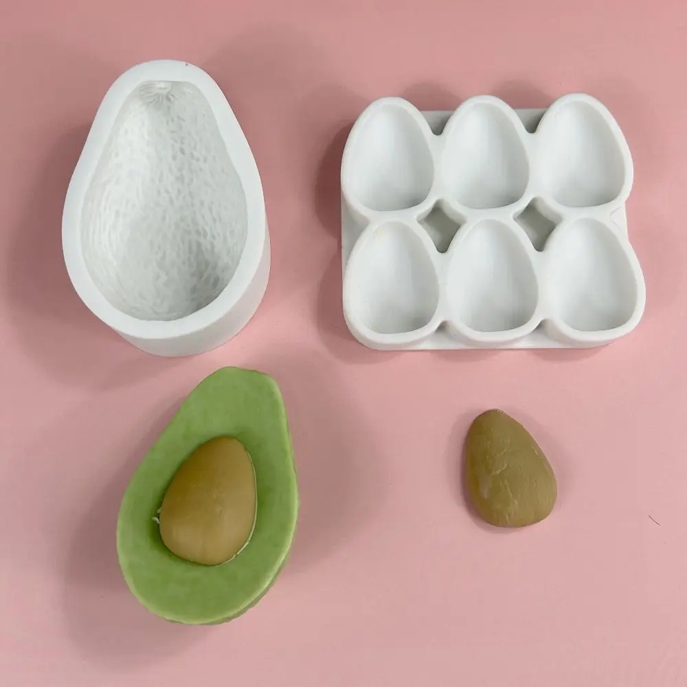 Simulated Avocado Mousse Cake Mold Food Grade Silicone Heat Resistant Fruit Shaped Dessert Mold Reusable BPA Free Baking Mold